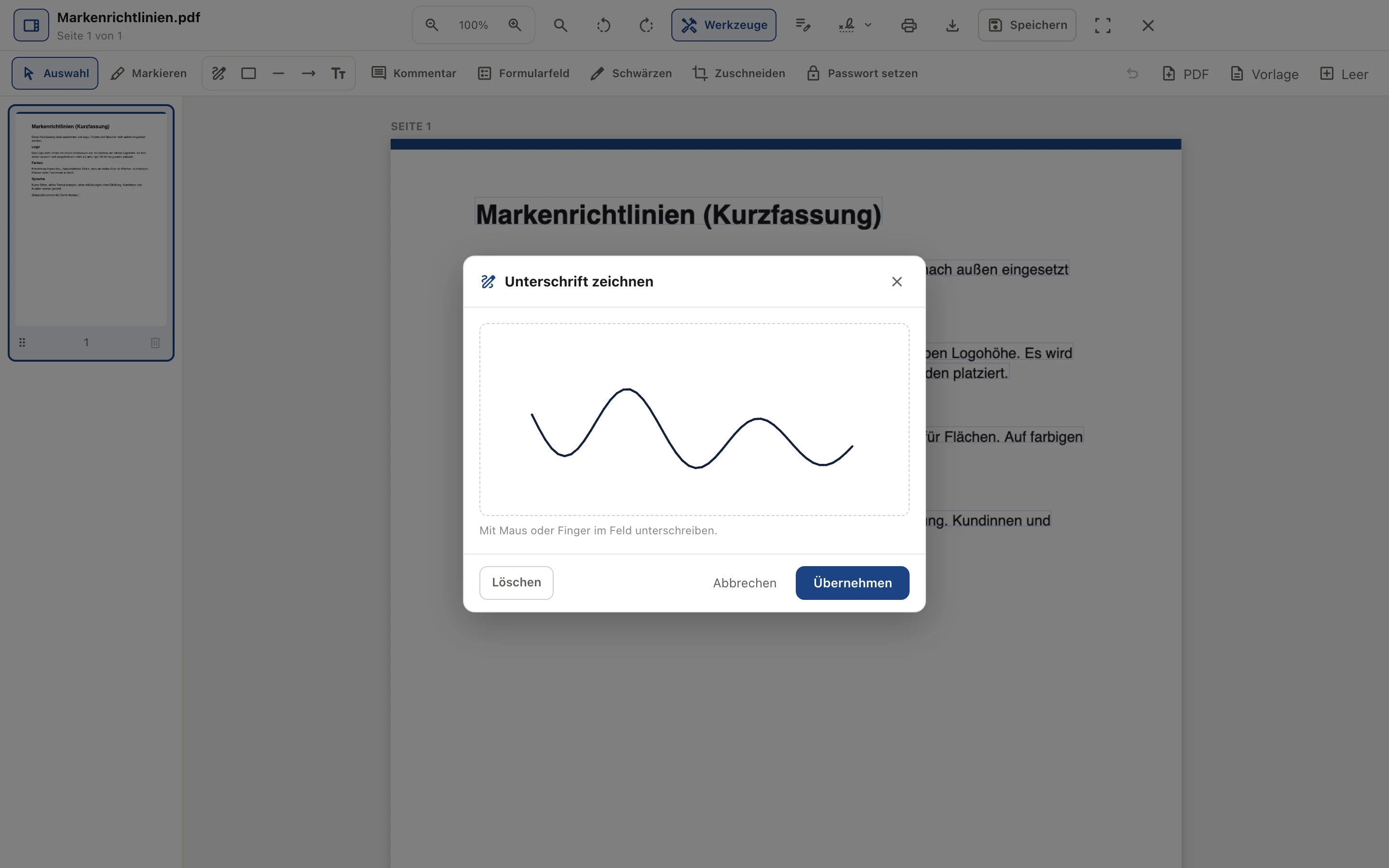 PDF-Pro: Unterschrift in ein PDF einfügen
